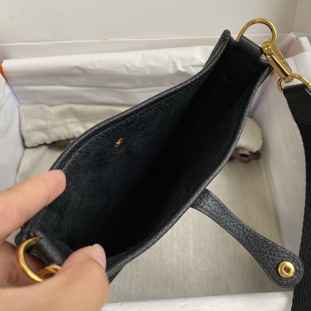 에르메스 미니 에블린16 블랙 금장